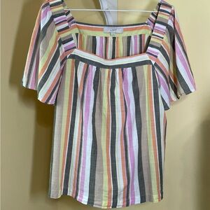 LOFT Multicolor Striped Blouse